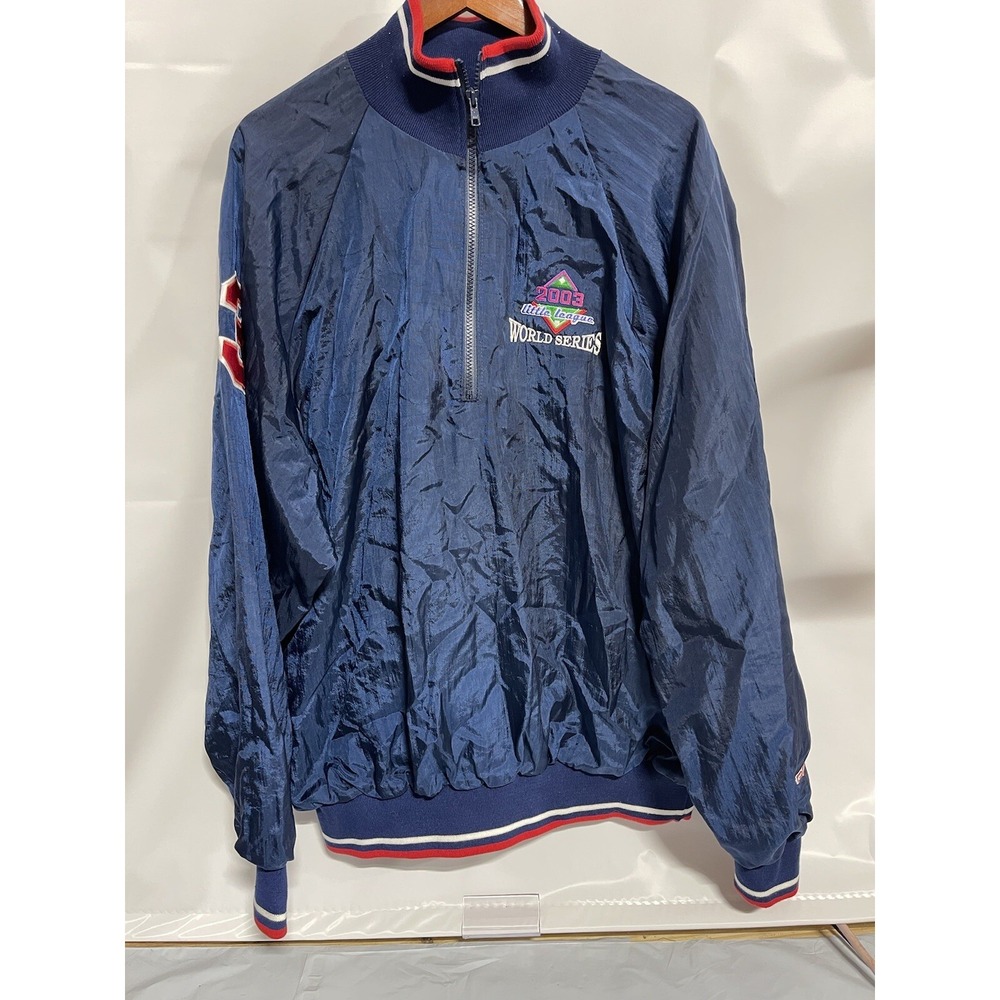 Vintage Little League World Series 2003 Jacket 2XL Blue 1/4 Zip +pos